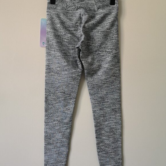 NWT IVIVVA by LULULEMON SWEA Grey Multi Luon Rhythmic Tight Pants Girl's 14 - Picture 4 of 7